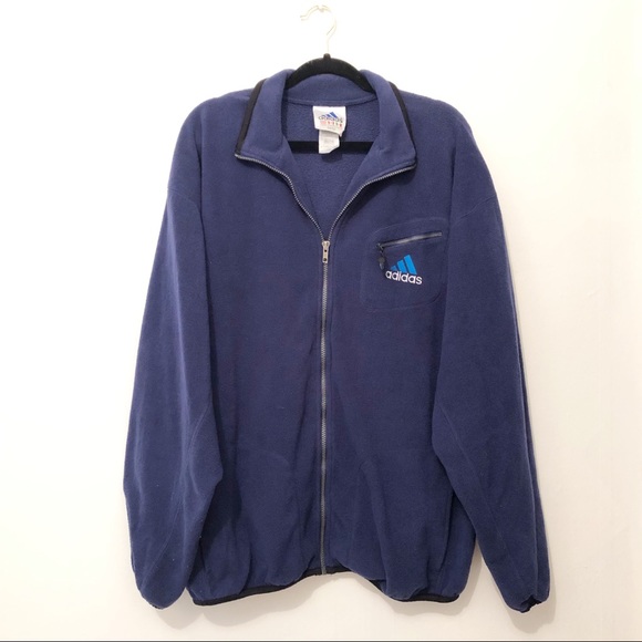 Adidas | blue zip-up long sleeve jacket - Picture 1 of 6